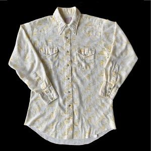 70s H Bar C Pear Snap Western Shirt Size M